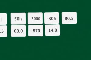 Modèles statistiques QCM