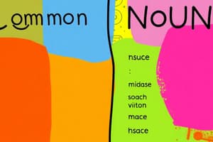 Common and Proper Nouns Quiz