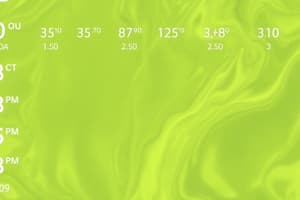 Weather Data & Atmospheric Conditions