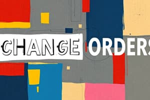 Construction Change Orders