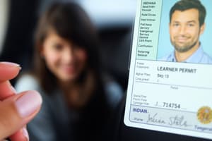 Indiana Residency and Driver License Quiz