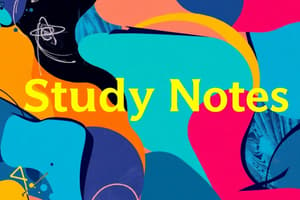 Study Notes Creation Guide