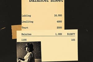 Balance Sheets and Liabilities Quiz