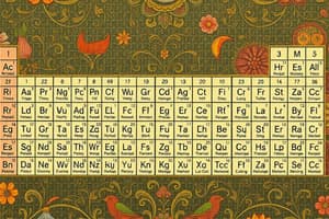 Periodic Classification of Elements