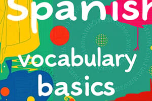 Basic Vocabulary and Grammar Quiz