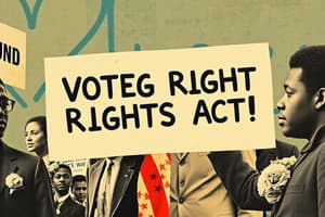 Civil Rights and Voting Rights Flashcards