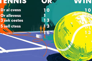 Tennis Scoring Rules Quiz