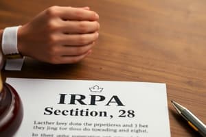 s. 28, IRPA Removal of inadmissible persons from Canada