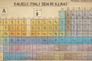 Gr 10 Physical Sciences Ch 3: The arrangement of the elements