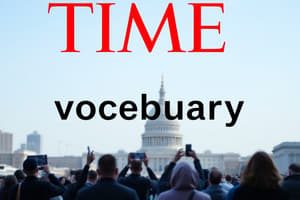 Vocabulary from Time Magazine Article