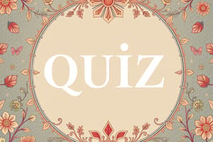 Blank Quiz Overview