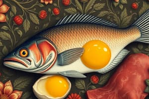 Fish, Eggs, and Meat