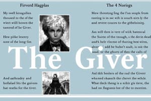 The Giver Character Flashcards