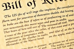 Bill of Rights: First Ten Amendments