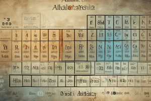 Alkaline Earth Metals Properties