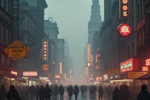 The Progressive Era: Immigration and Urbanization