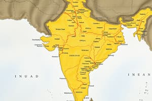 Indian Railway Map and Bordering Countries