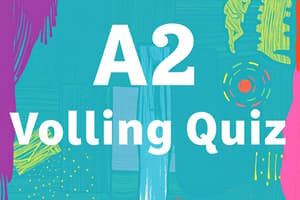 A2 Spelling Quiz: Subjects and Restaurant