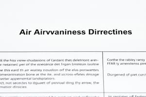 FAA Airworthiness Directives Overview