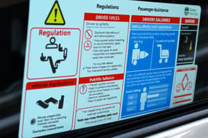 Driver and Vehicle Regulations Quiz