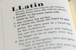 Latin Vocabulary and Usage Quiz