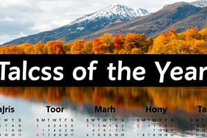 Months of the Year Quiz