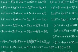 Basic Algebra Concepts and Equations