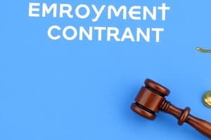 Éléments du Contrat de Travail