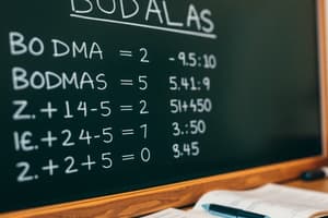 Mathematics Operations and BODMAS Rules