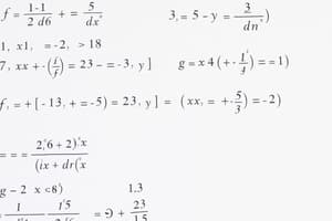 Algebra 2 Functions and Relations Flashcards