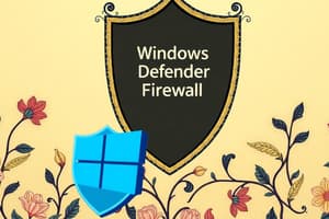 2.5 – Windows Security - Windows Firewall