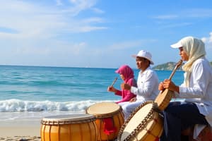 Keluarga Berkelah di Pantai