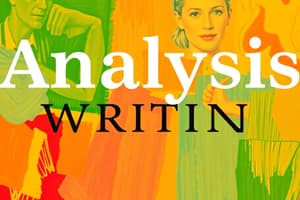 Analysis Text Writing Techniques