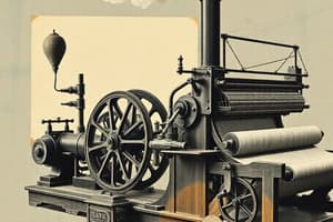 Inventions: Watt Engine, Power Loom, Gas Lighting