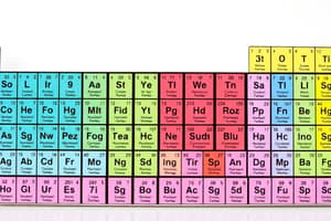 The Periodic Table and Element Properties