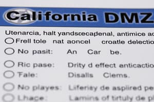 California DMV Permit Test Flashcards