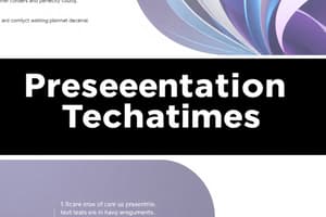 Präsentationstechniken und Textformatierung