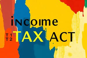 Canadian Income Tax: Intro & Tax Liability