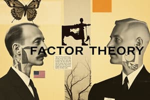 Five Factor Theory of Personality