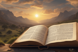 Biblical Poetry: The Book of Psalms