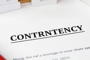 Purchase Contracts Part 2 - Mortgage Contingency