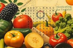 Fruits and Vegetables Word Search