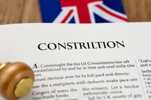 Sources of the UK Constitution