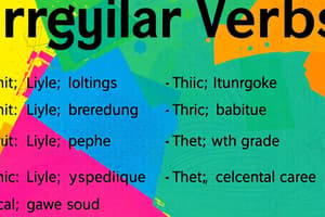 Irregular Verbs Quiz