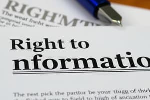 Right to Information Act: Overview