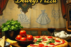 Dewey's Pizza Menu Flashcards