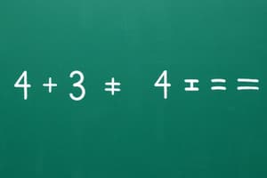 Addition and Subtraction Quiz Up to 10