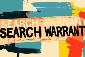 Search Warrant Procedures