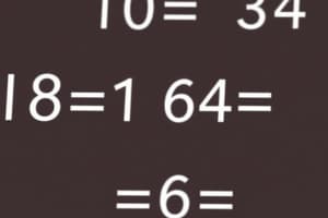 Negative Numbers and Integer Operations