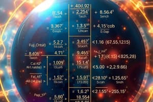 Chemical and Electrical Calculations Quiz